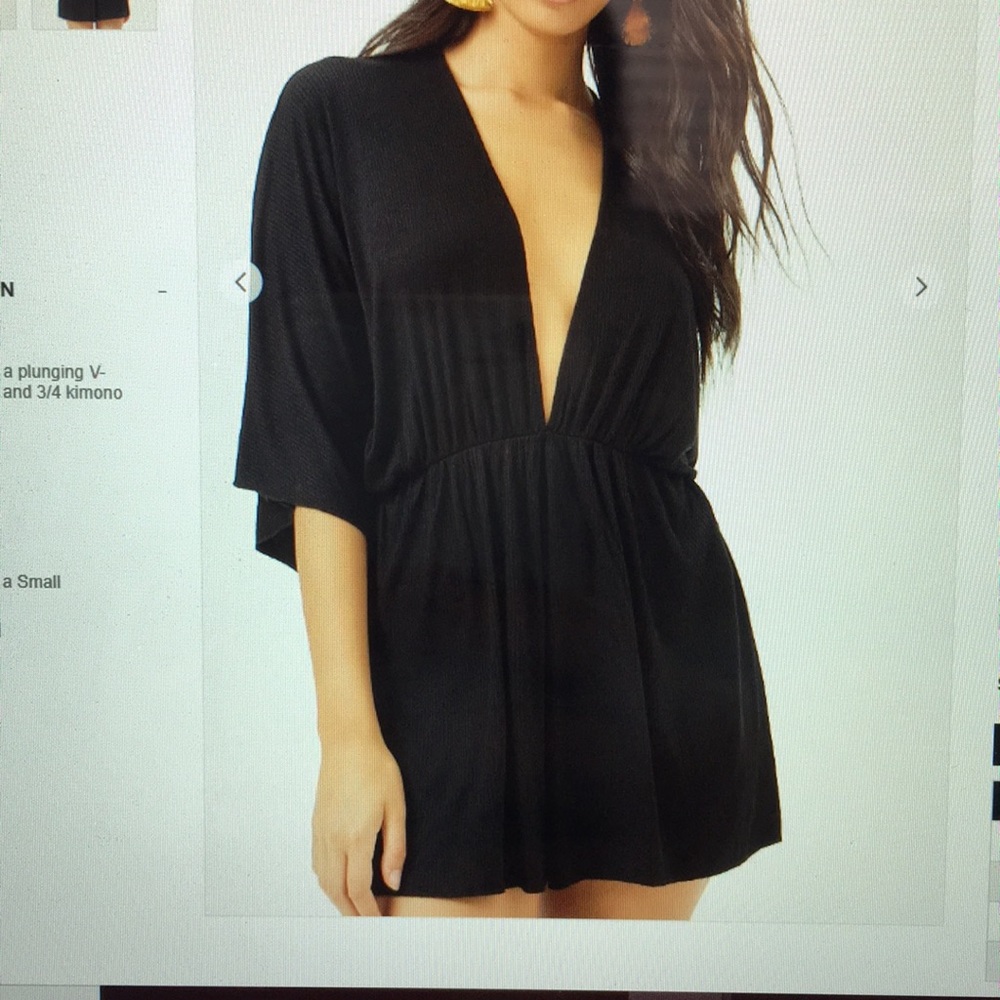 Black plunging romper